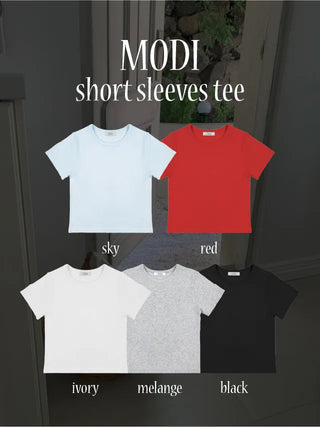 [5 colors] Round inner modal short-sleeved T-shirt