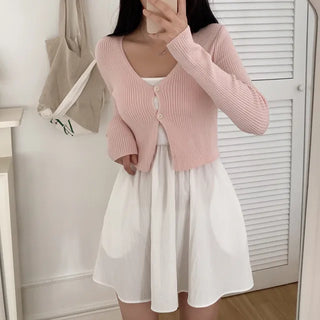Sleeveless layered bustier oversized flared skirt dress