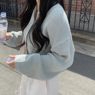 Linen knit cardigan