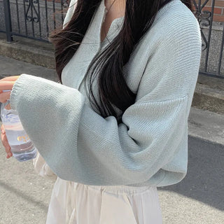 Linen knit cardigan