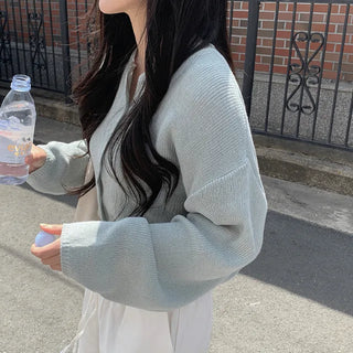 Linen knit cardigan