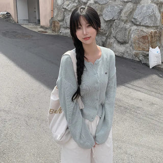 Linen knit cardigan