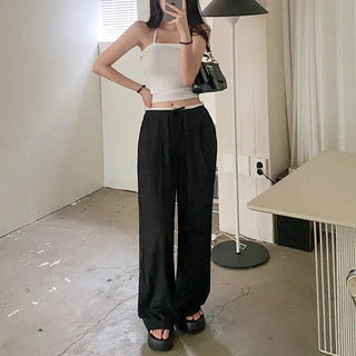 Y2K Summer Ribbon Halter Neck Cropped Layered Sleeveless