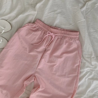 String 2-Way Nylon Wide Pants