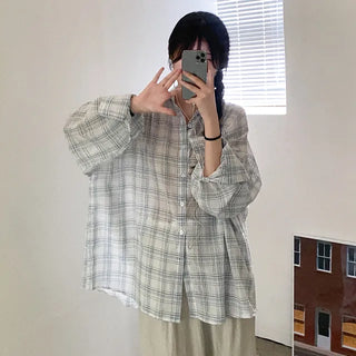 Summer long-sleeved sheer balloon oversized long knit