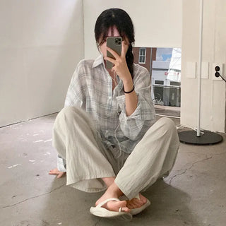 Summer long-sleeved sheer balloon oversized long knit