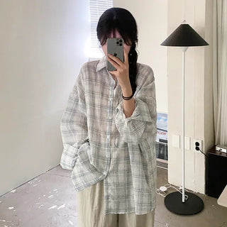 Summer long-sleeved sheer balloon oversized long knit