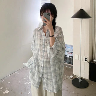 Summer long-sleeved sheer balloon oversized long knit
