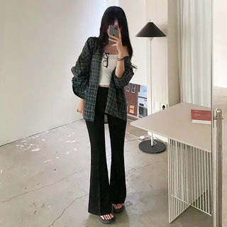 Summer long-sleeved sheer balloon oversized long knit