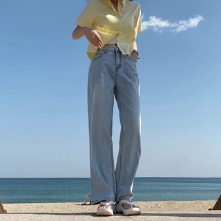 Cropped white loose-fit short-sleeve shirt