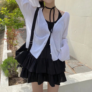 Cropped halter neck ribbon tie sleeveless top