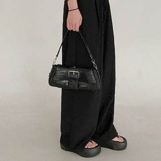 2-Way Silver Mini Leather Cross Shoulder Bag