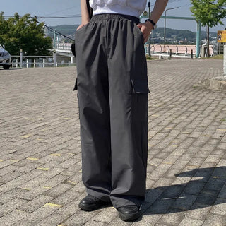Summer Wide Elastic Training 2-Way Jogger String Cargo Pants