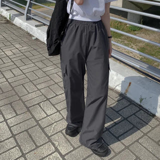 Summer Wide Elastic Training 2-Way Jogger String Cargo Pants