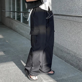 Summer Wide Elastic Training 2-Way Jogger String Cargo Pants