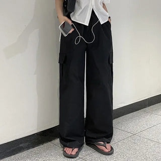 Summer Wide Elastic Training 2-Way Jogger String Cargo Pants