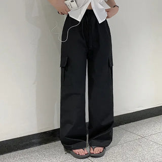Summer Wide Elastic Training 2-Way Jogger String Cargo Pants