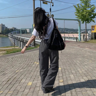 Summer Wide Elastic Training 2-Way Jogger String Cargo Pants