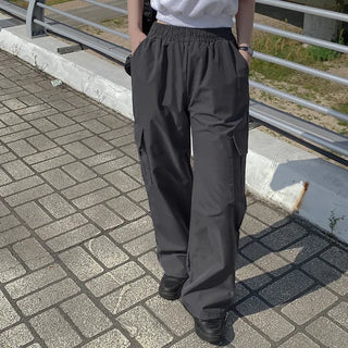 Summer Wide Elastic Training 2-Way Jogger String Cargo Pants