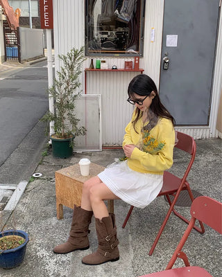 (6 colors) High-quality cotton V-neck knit