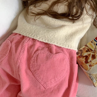 Corduroy Heart Pants