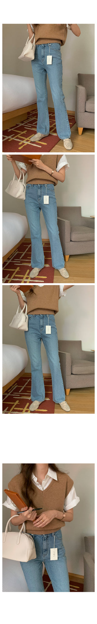 V-neck knit vest (9 colors)