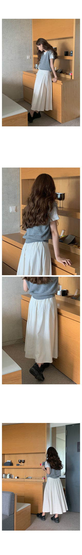 V-neck knit vest (9 colors)