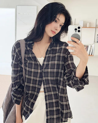 Summer Check Wrinkle Shirt