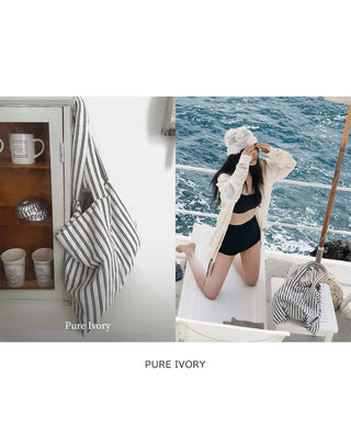 #LENTO. Our Stripe Terry Bag