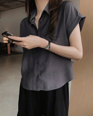 Cooling Tencel Roll-Up Blouse