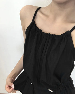 String sleeveless blouse