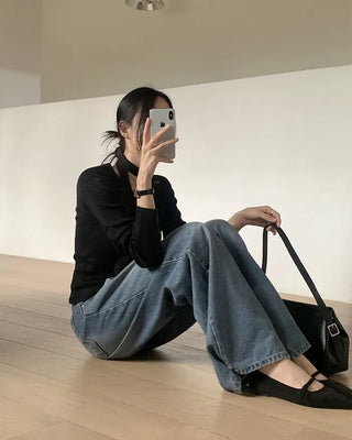 (set) Tie & V-neck knit set