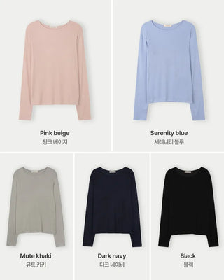 (9 colors) Slim Soft Rib T-Shirt