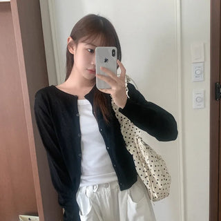 Linen knit cardigan