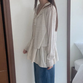 Linen knit cardigan