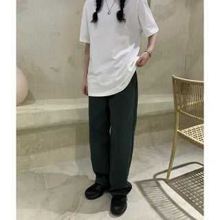 Washed cotton pants