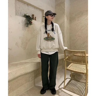 Washed cotton pants