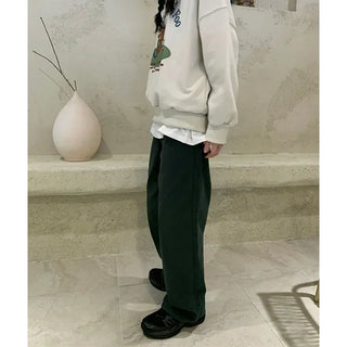 Washed cotton pants