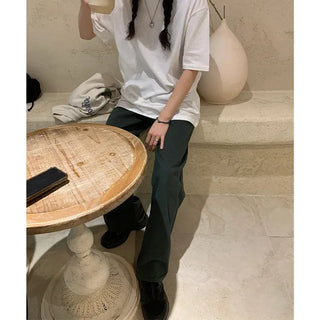 Washed cotton pants
