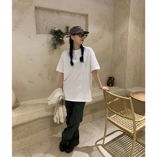 Washed cotton pants