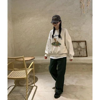 Washed cotton pants