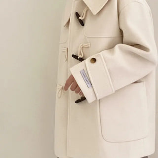 Big Collar Duffle Single Handmade Short Coat