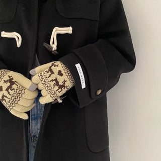 Big Collar Duffle Single Handmade Short Coat