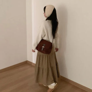 Wool short duffel button cardigan