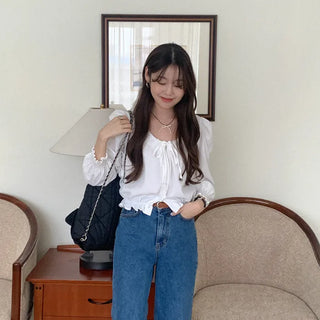 Shirred Ribbon Blouse