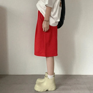 Cotton Half-Elastic Pants