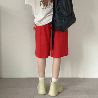 Cotton Half-Elastic Pants