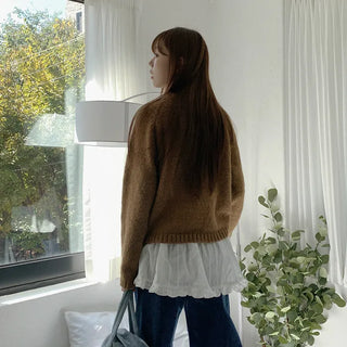 Cotton layered wrap skirt