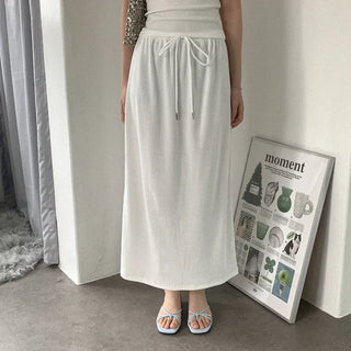 Ribbed long skirt