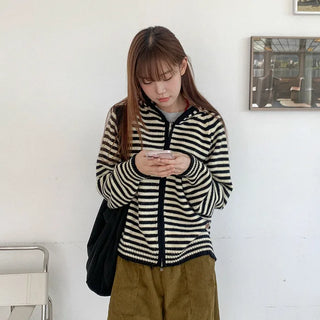 Knit hoodie